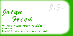 jolan fried business card